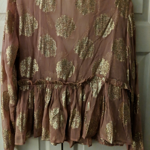 Anthropologie Meadow Rue peplum blouse - Picture 3 of 7